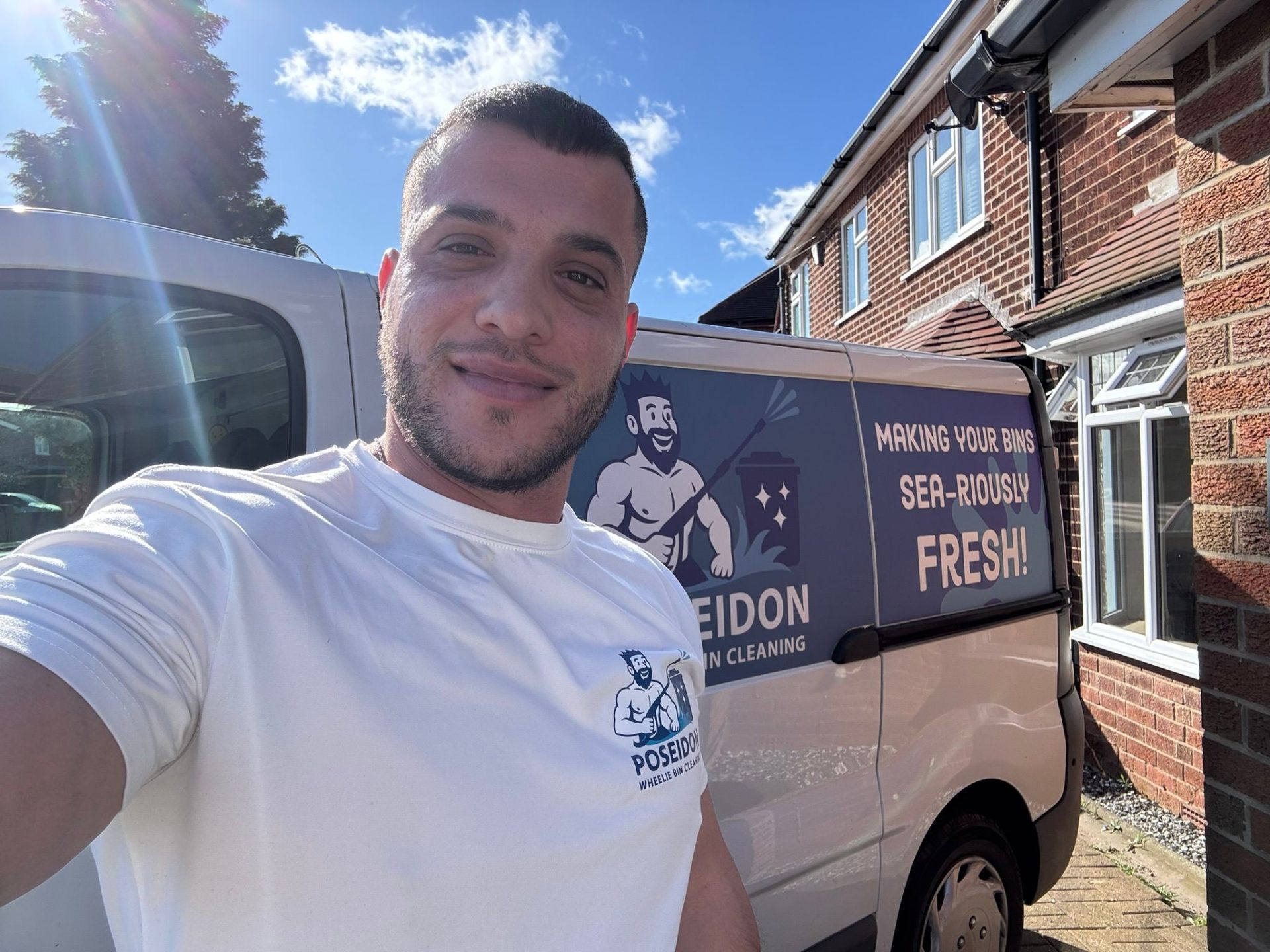 Poseidon Bin Cleaning local service van in Grantham